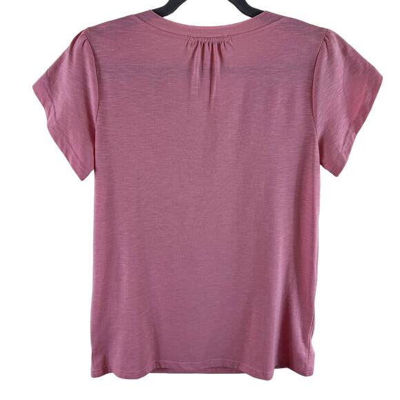Kikula NWT Pink Short Sleeve T-Neck Lightweight Stretchy T-Shirt Size S - Picture 2 of 5